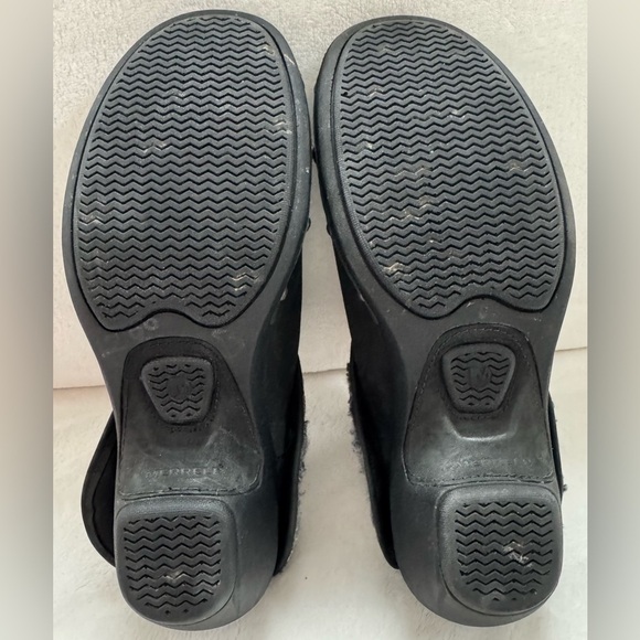 Merrell Women’s Luxe Knit Black Leather Slip-On Clog Mules Size 9.5 - Picture 9 of 9